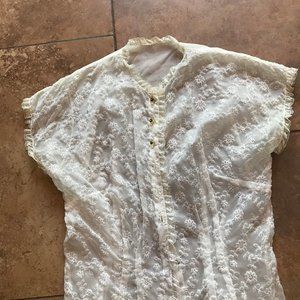 cream 1940's vintage blouse